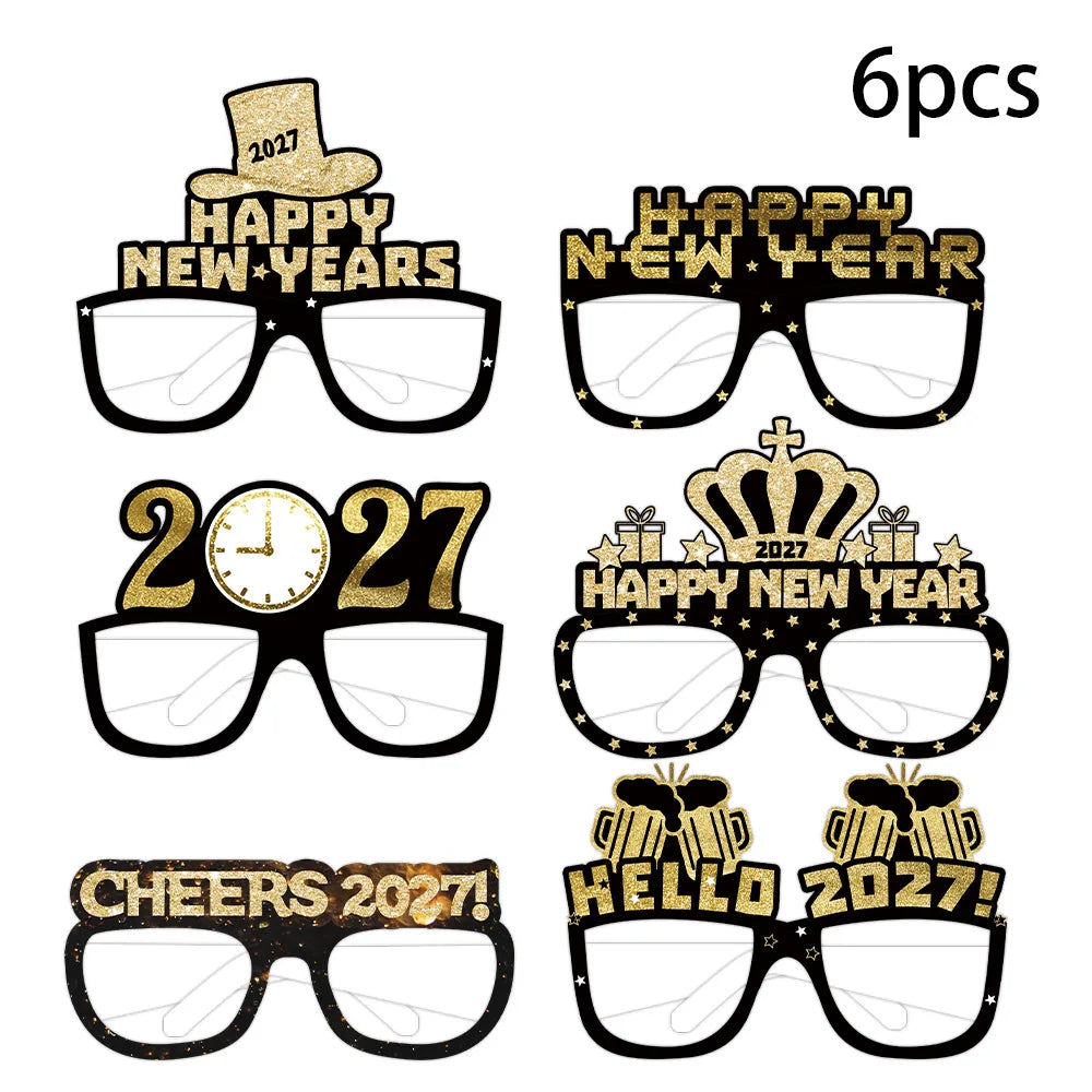 משקפי נייר "2027" ו-"Happy New Year" למסיבת סילבסטר – תמונה 13