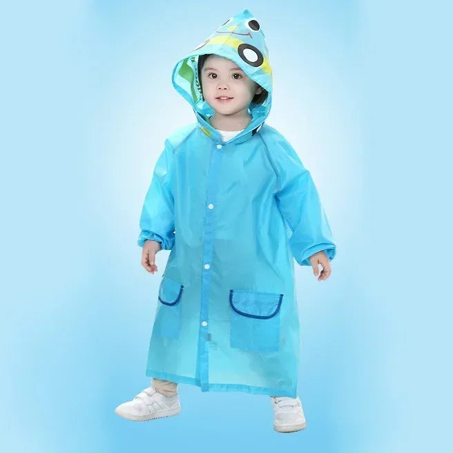 פונצ׳ו גשם לילדים עם כובע חיה – תמונה 9