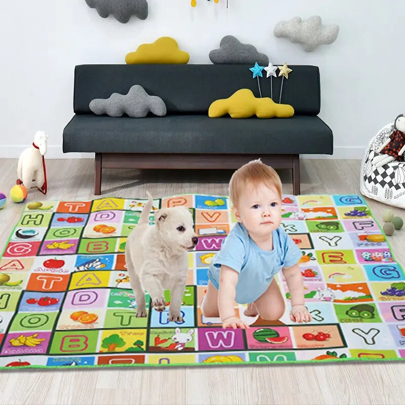 משטח משחק דו-צדדי לתינוק – 180×120 ס״מ – תמונה 2