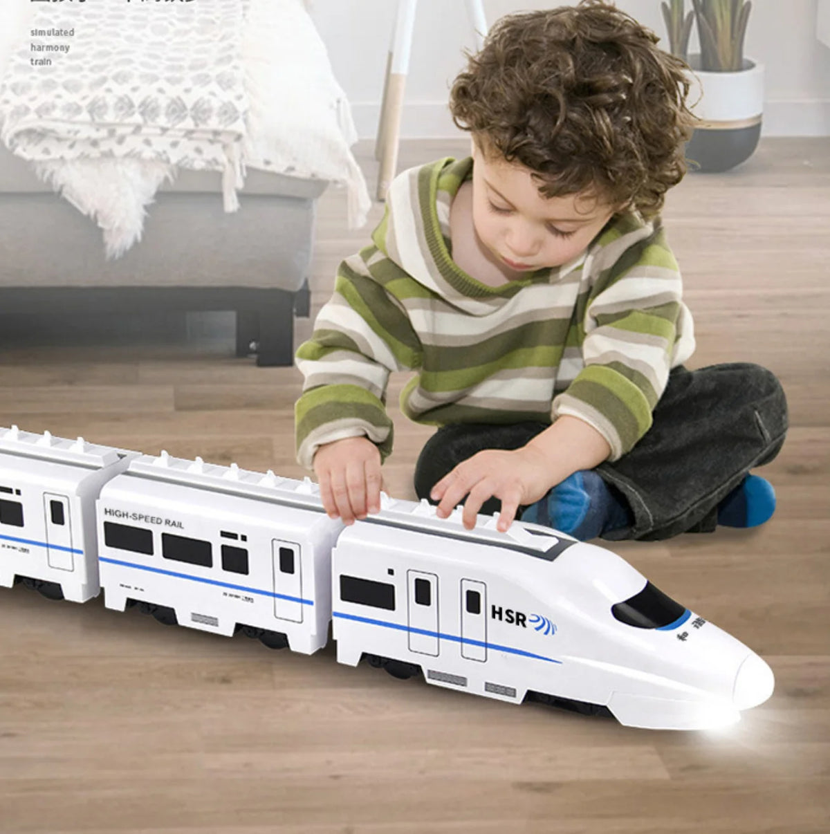 רכבת מהירה עם 4 קרונות – אורות וצלילים
