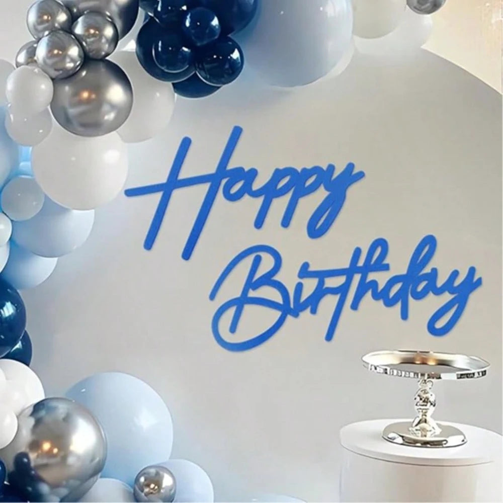 שלט "Happy Birthday" בכתב יד מלבד – 7 צבעים – תמונה 10