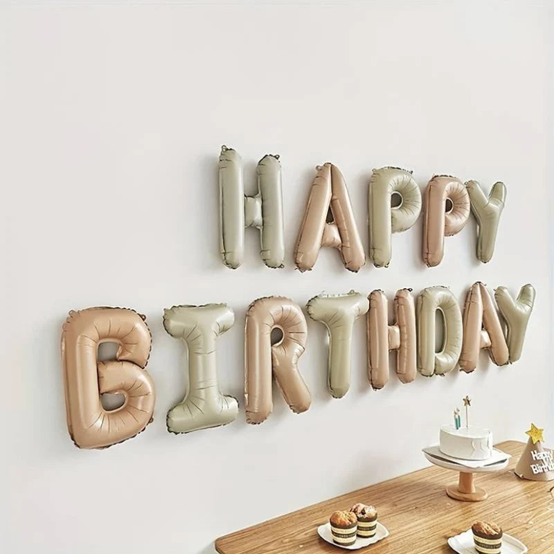בלוני אותיות "HAPPY BIRTHDAY" 40 ס״מ – 16 צבעים כולל בוהו – תמונה 4