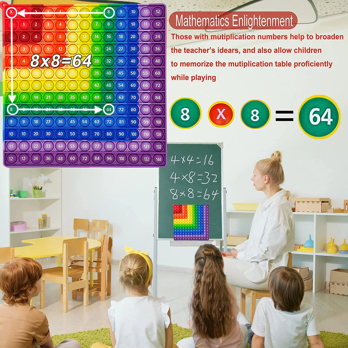פופ-איט לוח הכפל 12×12 – לומדים כפל בלחיצה – תמונה 3