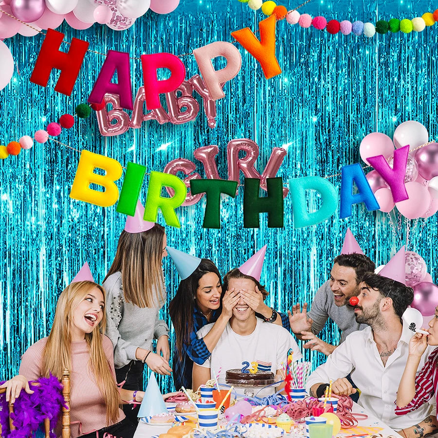 שרשרת "Happy Birthday" צבעונית בתלת-ממד – תמונה 6