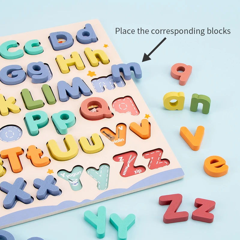 פאזל אותיות ABC מעץ – גדולות וקטנות – תמונה 4