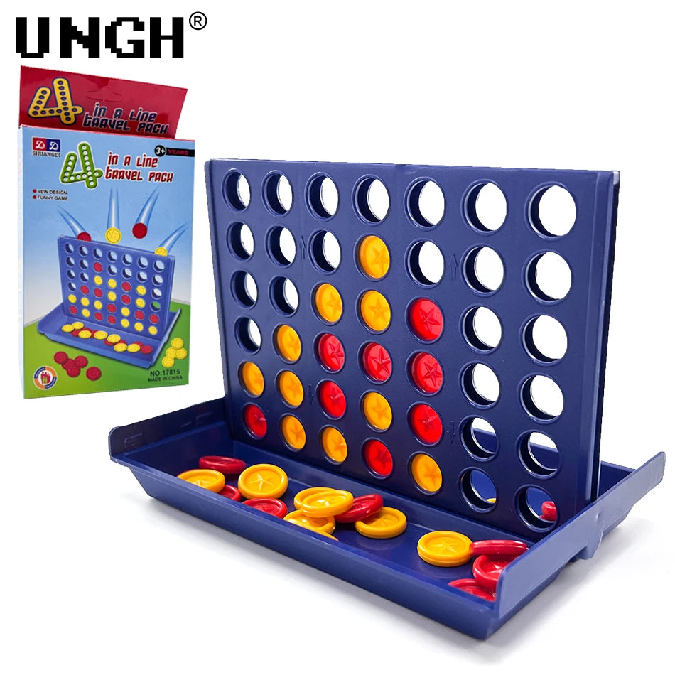 Four in a row game set ready for two players