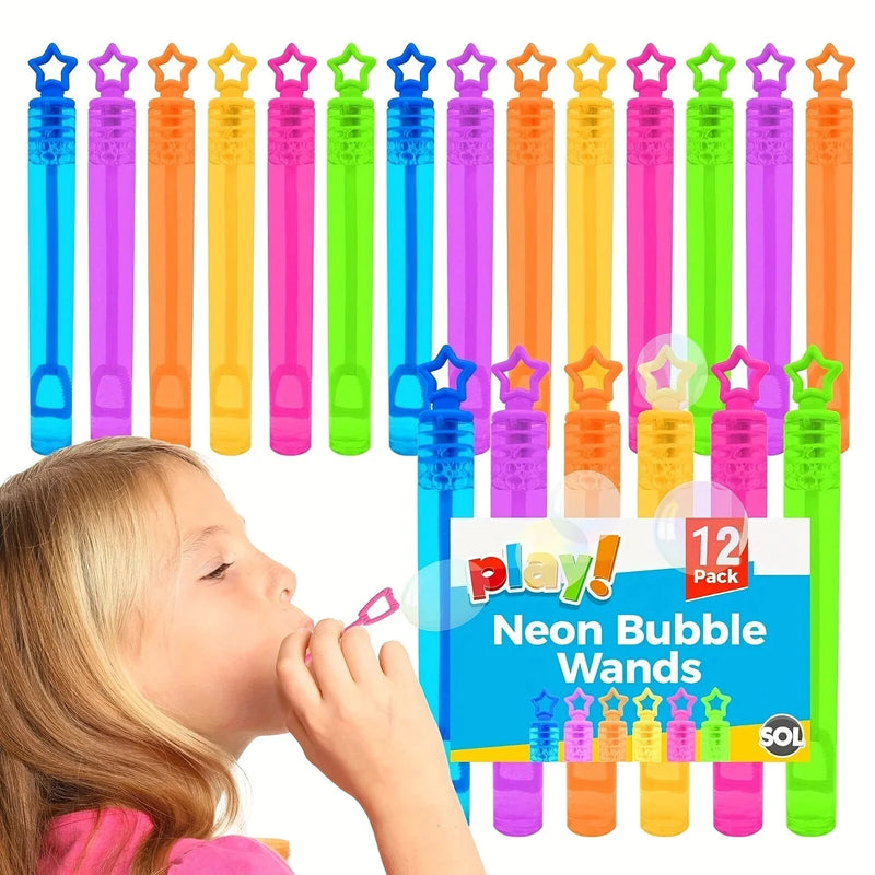 12 מקלות בועות בצבעי ניאון