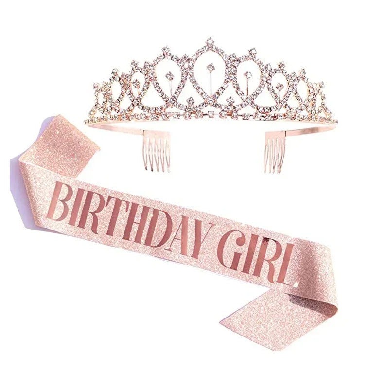 כתר יהלומים וסרט "Birthday Girl" או "Birthday Queen" לחוגגת – תמונה 9