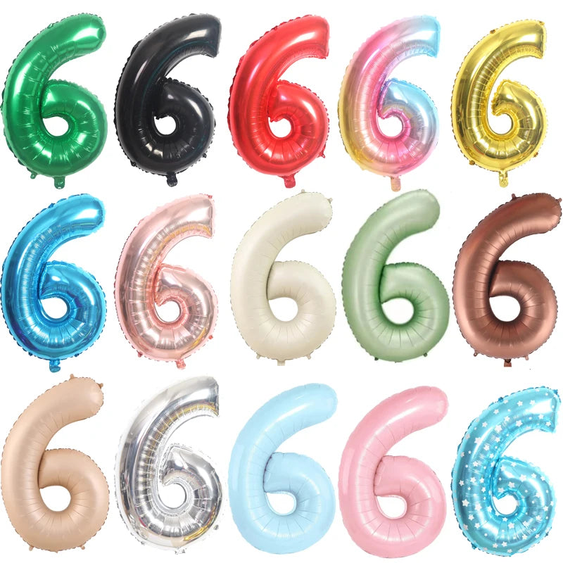 בלון ספרה 80 ס״מ בגווני וינטג׳ – ירוק מרווה, קרמל, שוקולד, קשת או שחור