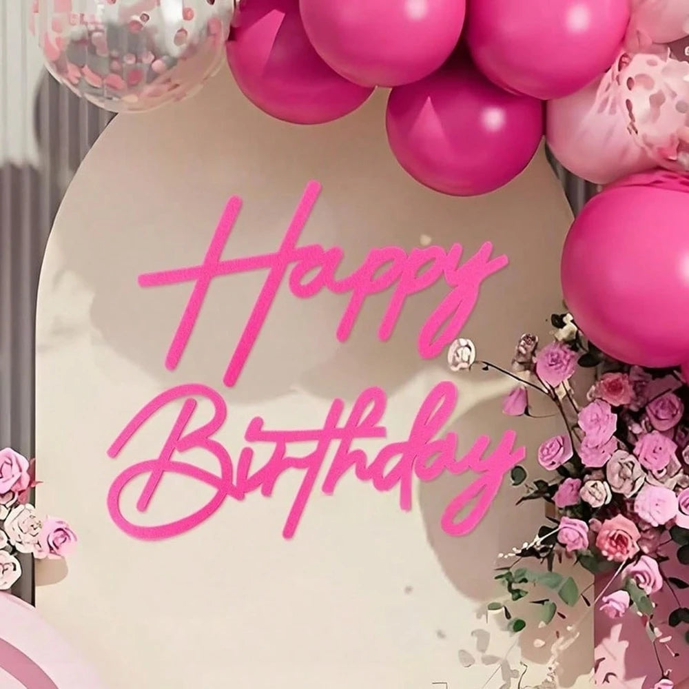 שלט "Happy Birthday" בכתב יד מלבד – 7 צבעים – תמונה 4