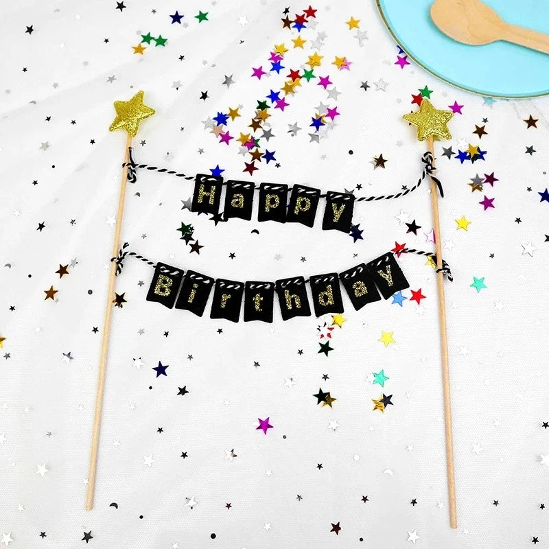 טופר דגלוני "Happy Birthday" לעוגה – 7 עיצובים – תמונה 6