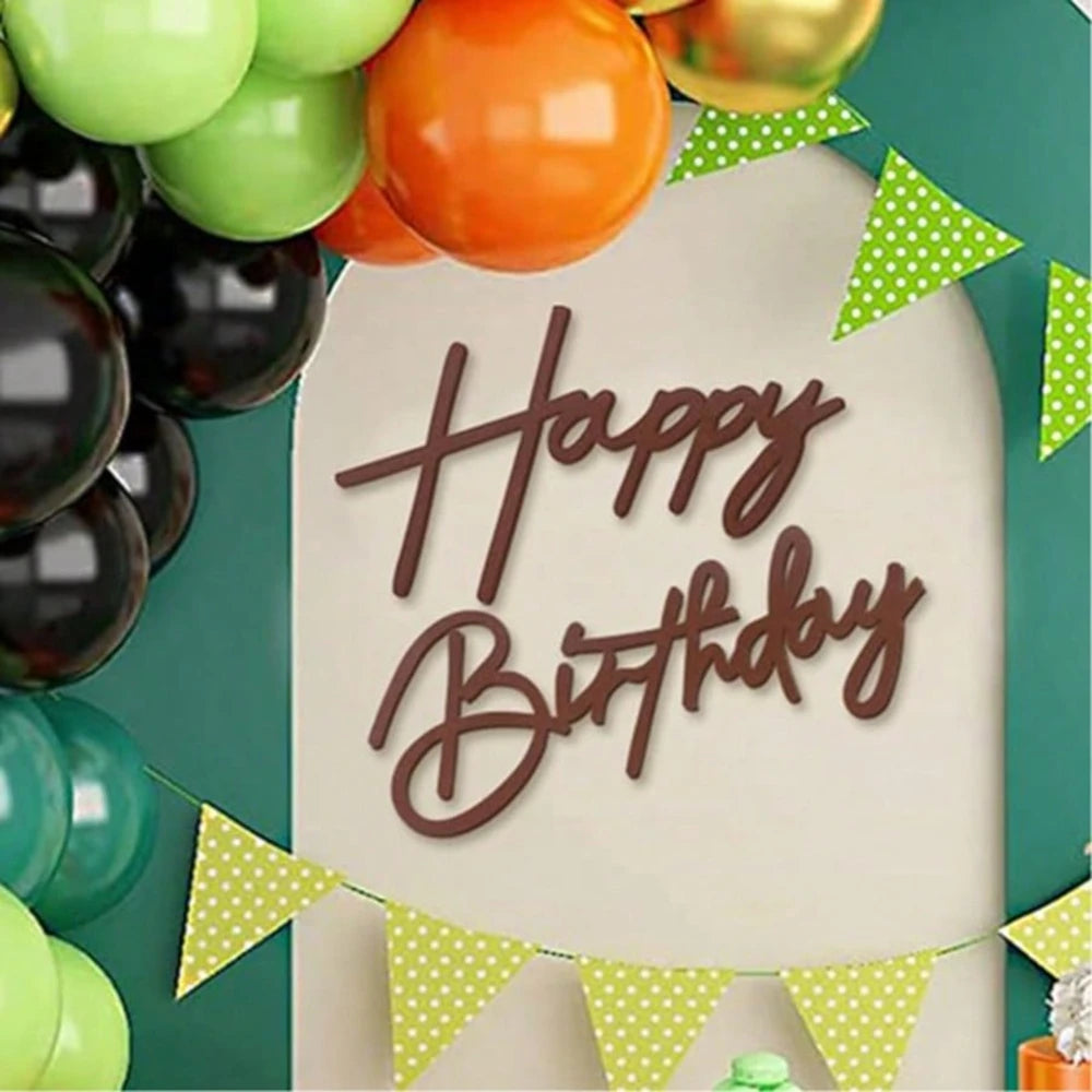 שלט "Happy Birthday" בכתב יד מלבד – 7 צבעים – תמונה 7