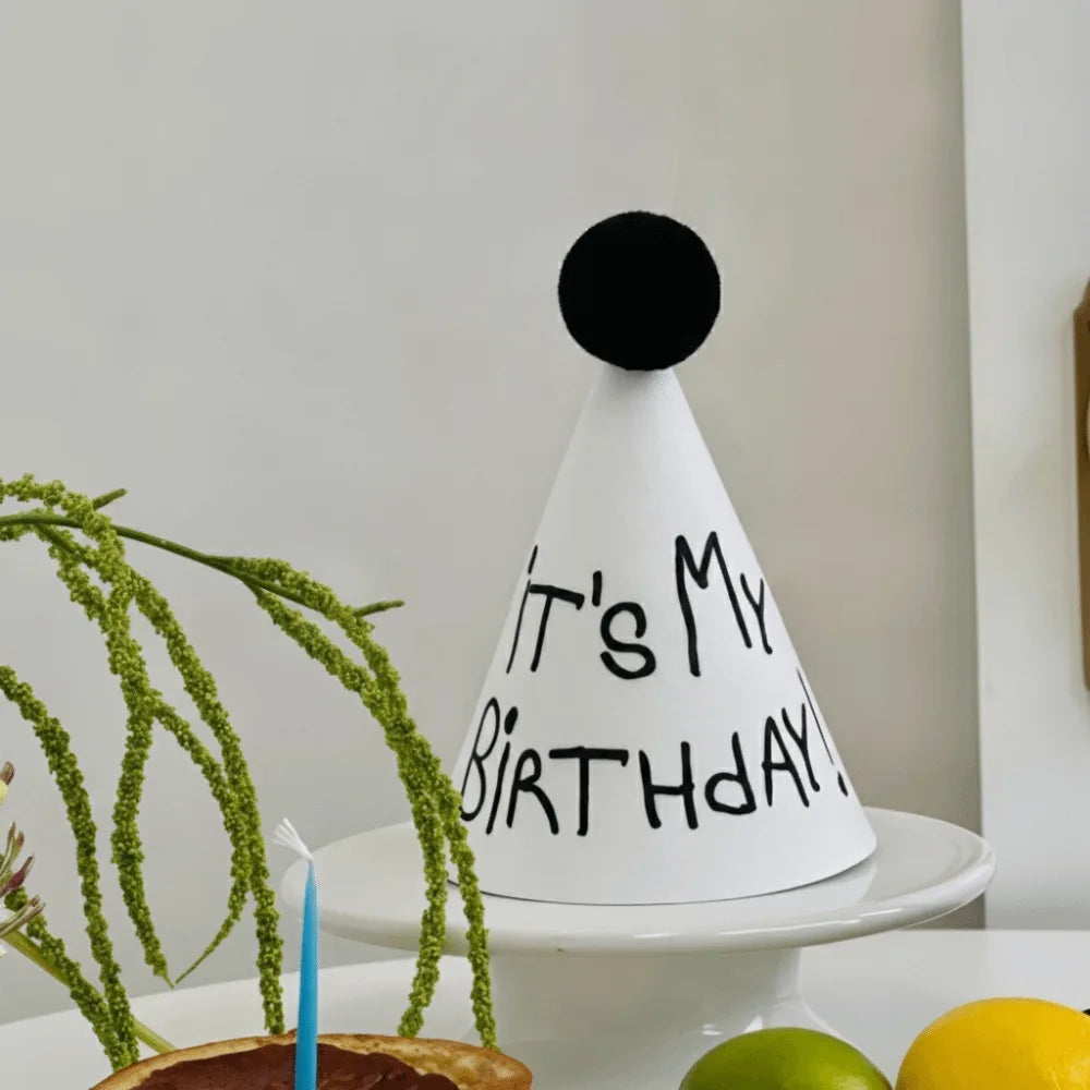 כובע מסיבה ליום הולדת עם פונפון – בד בעיצוב מצויר ביד, 11 דגמים – תמונה 9
