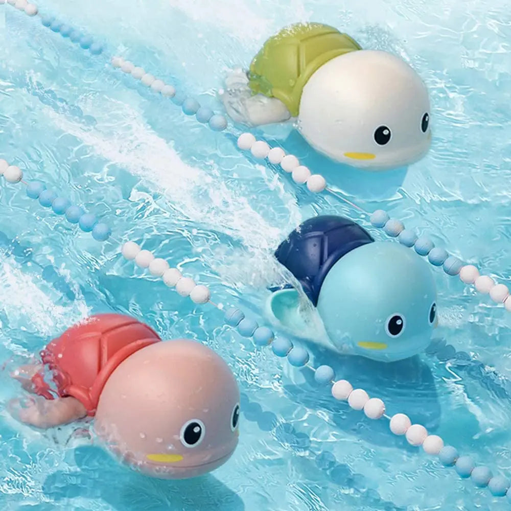 3 צבים שוחים עם קפיץ – משפחת צבים לאמבטיה – תמונה 4