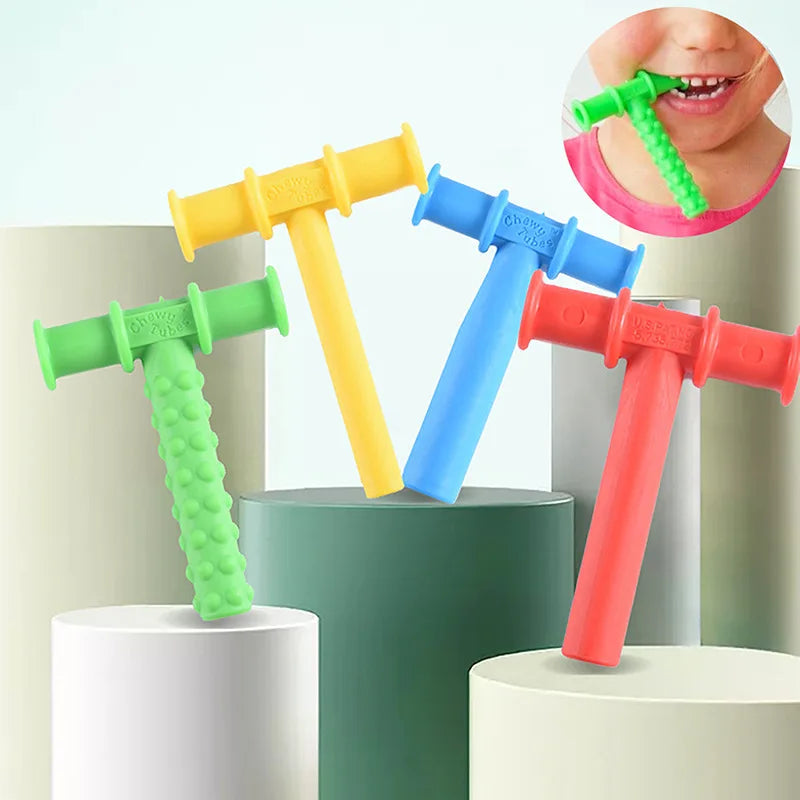צינור לעיסה חושי לילדים – לוויסות ולדיבור – תמונה 3