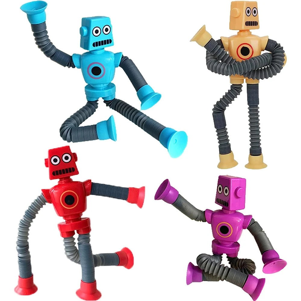 4 רובוטים מצינורות פופ עם וואקום