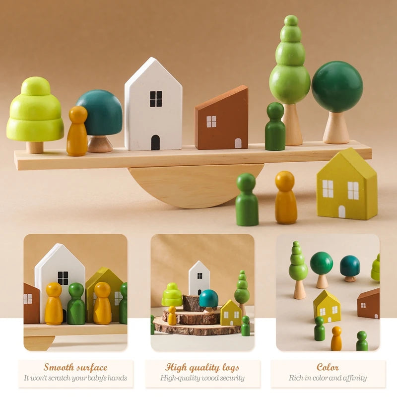 קוביות יער מעץ – בתים, עצים ואיזון – תמונה 2