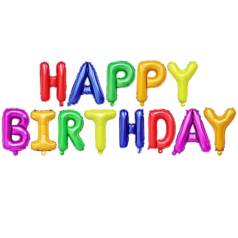 בלוני אותיות "HAPPY BIRTHDAY" 40 ס״מ – 16 צבעים כולל בוהו – תמונה 22