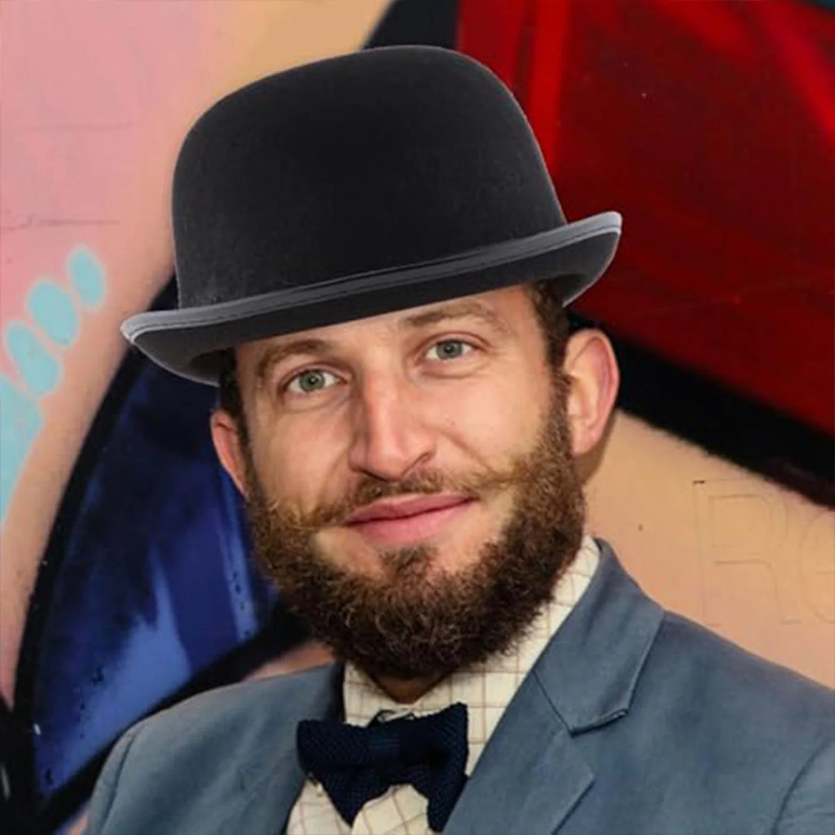 כובע מגבעת באולר שחור לתחפושת – למבוגרים – תמונה 2