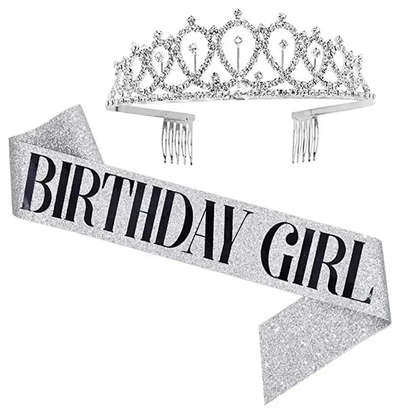 כתר יהלומים וסרט "Birthday Girl" או "Birthday Queen" לחוגגת – תמונה 4