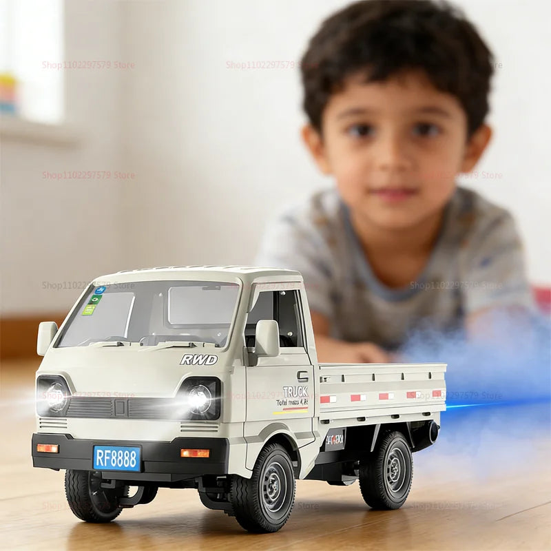 Remote controller beside the mini RC truck