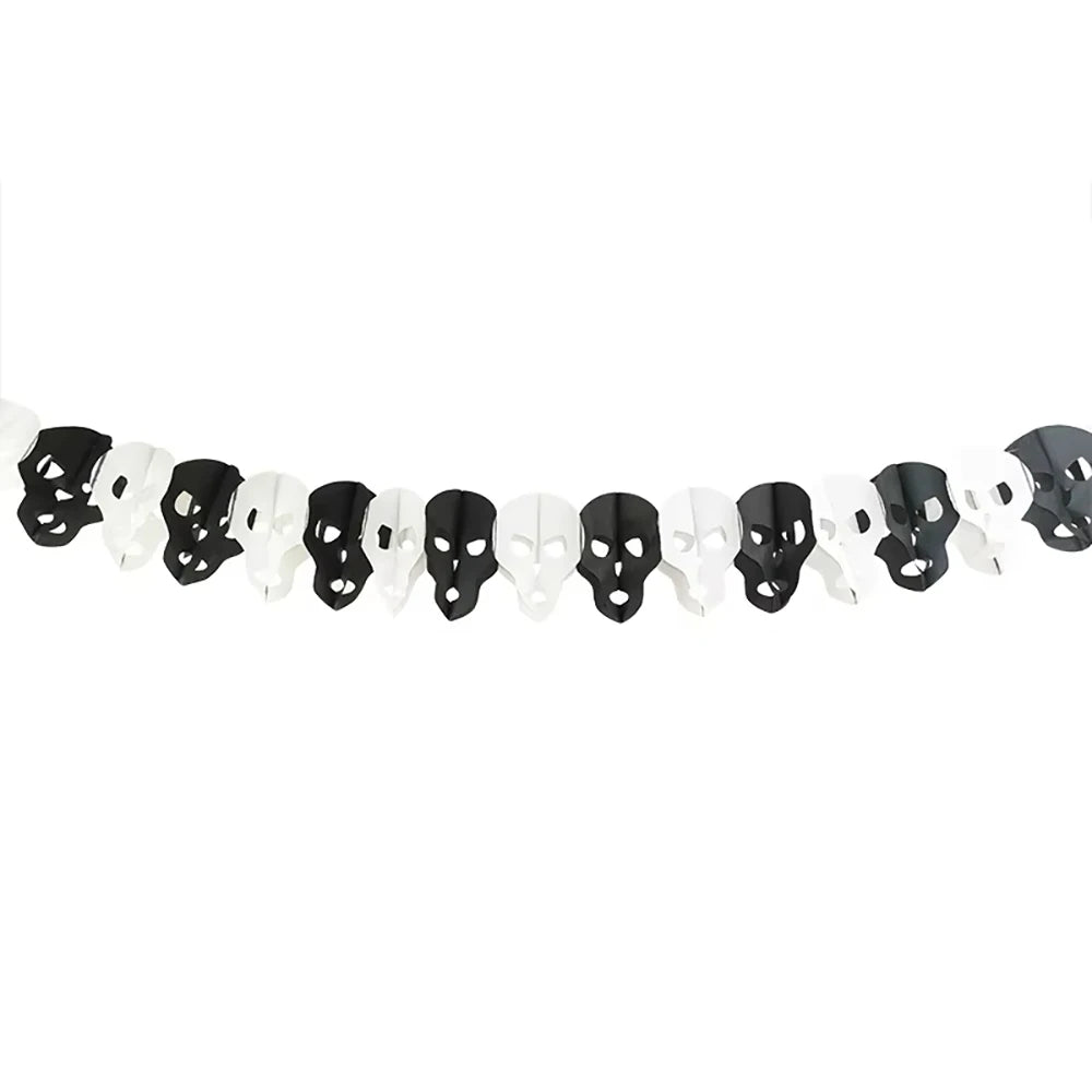 שרשרת נייר להאלווין 3 מטר – דלעות או עטלפים – תמונה 6