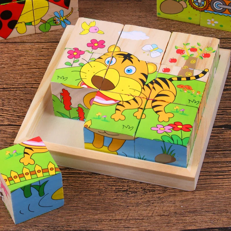 פאזל קוביות עץ – 6 תמונות בקוביה אחת – תמונה 4