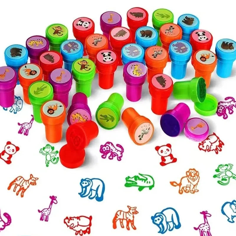 10 חותמות דיו לילדים – חיות, פירות או סמיילים