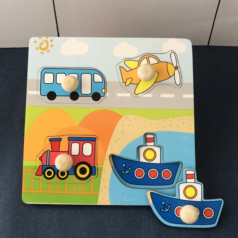 פאזל עם ידיות לפעוטות – חיות, ים ובית – תמונה 10