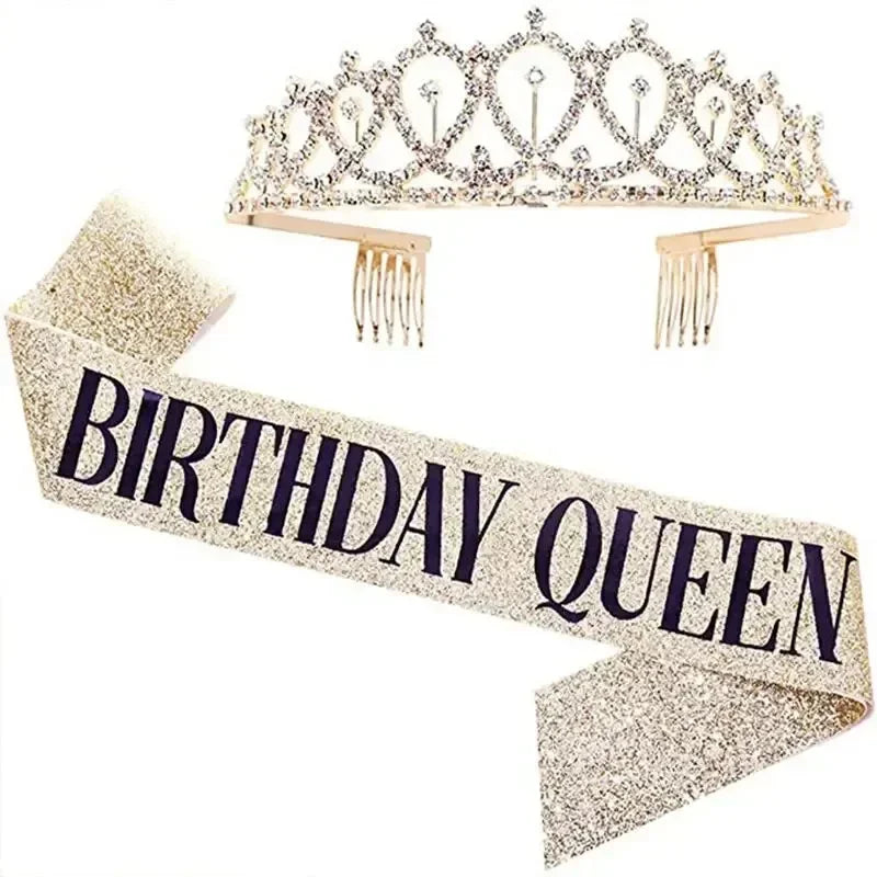 כתר יהלומים וסרט "Birthday Girl" או "Birthday Queen" לחוגגת – תמונה 10