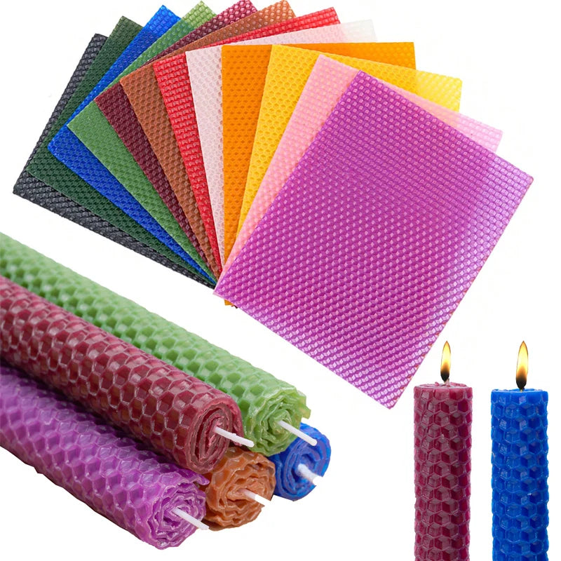 6 גיליונות שעוות דבורים לגלגול נרות – יצירה לחנוכה, בצבעים לבחירה