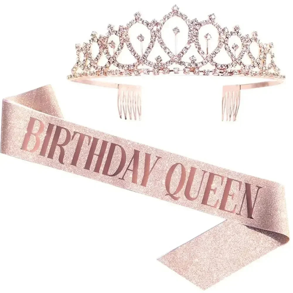 כתר יהלומים וסרט "Birthday Girl" או "Birthday Queen" לחוגגת – תמונה 12