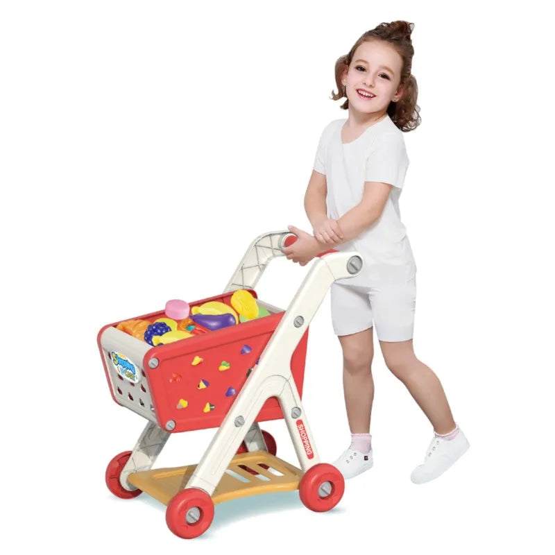 עגלת קניות לילדים עם 26 מוצרים צעצוע – תמונה 2