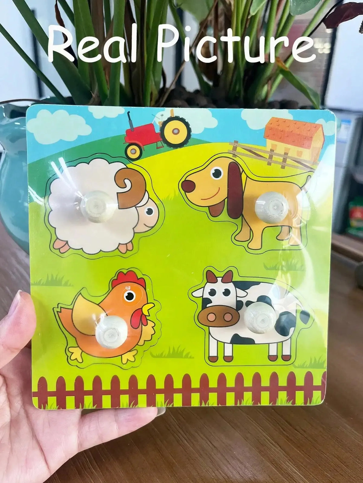 פאזל עם ידיות לפעוטות – חיות, ים ובית – תמונה 5
