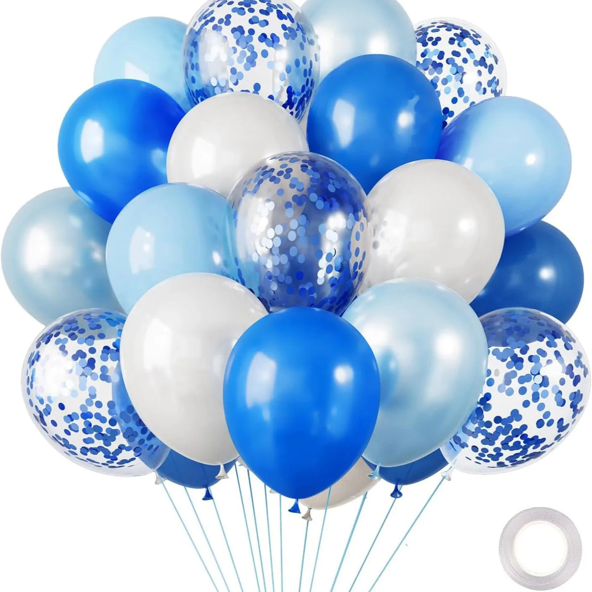 סט 30 בלוני כרום וקונפטי בשילובי צבעים – 18 שילובים – תמונה 10