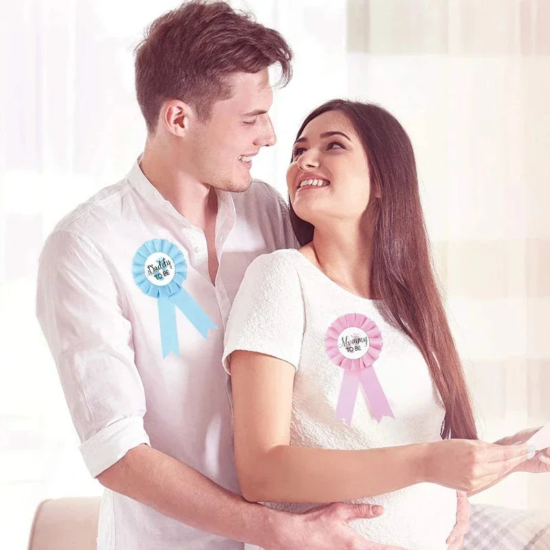 סרט וסיכה "Mommy to be" ו-"Daddy to be" למסיבת לידה וגילוי מין – תמונה 2