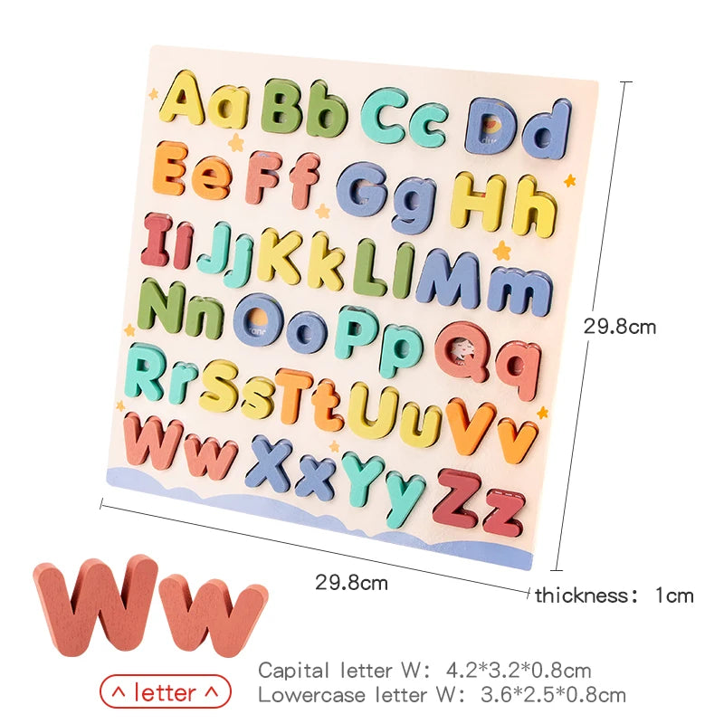 פאזל אותיות ABC מעץ – גדולות וקטנות – תמונה 5