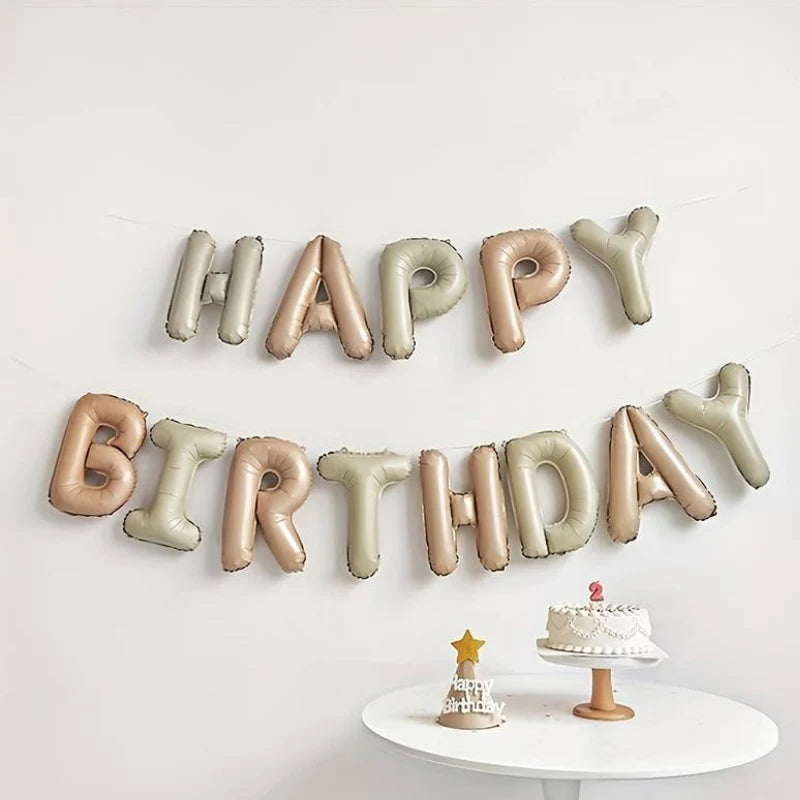 בלוני אותיות "HAPPY BIRTHDAY" 40 ס״מ – 16 צבעים כולל בוהו – תמונה 3
