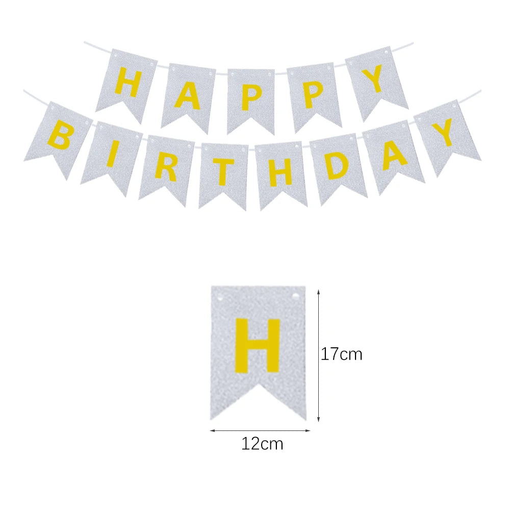 שרשרת דגלוני "Happy Birthday" – עשרות עיצובים – תמונה 11