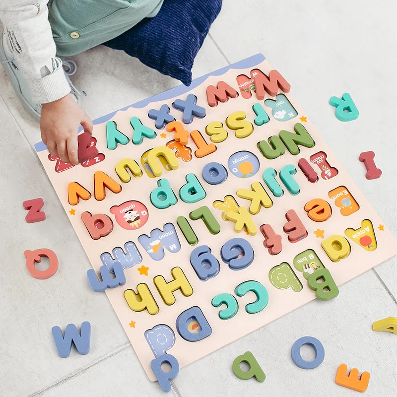 פאזל אותיות ABC מעץ – גדולות וקטנות – תמונה 3