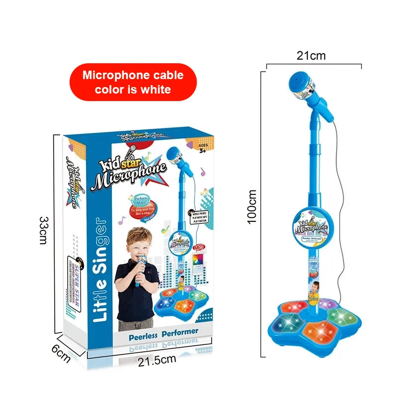 עמדת קריוקי לילדים עם מיקרופון ואורות – תמונה 8