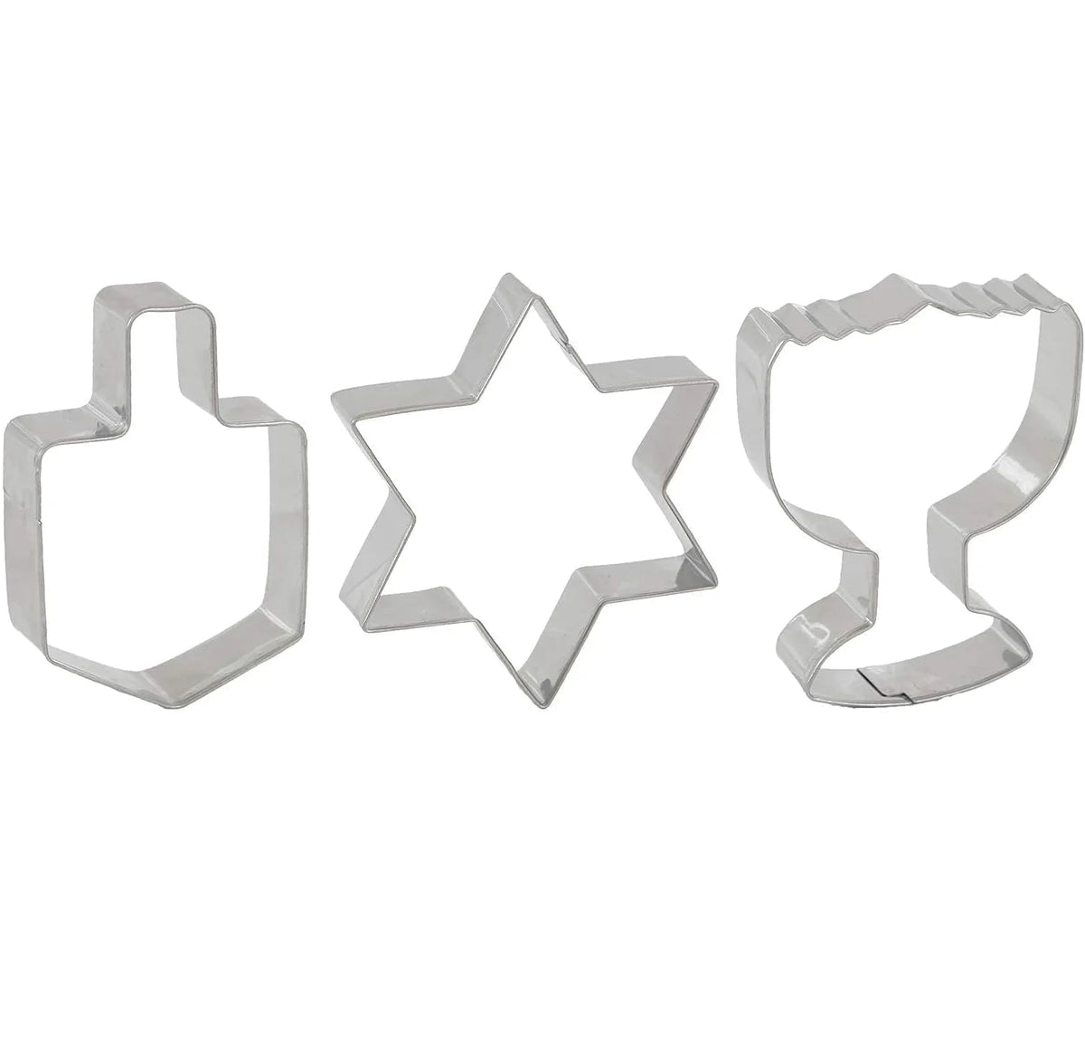 3 קוצצי עוגיות לחנוכה – סביבון, מגן דוד וחנוכיה – תמונה 6