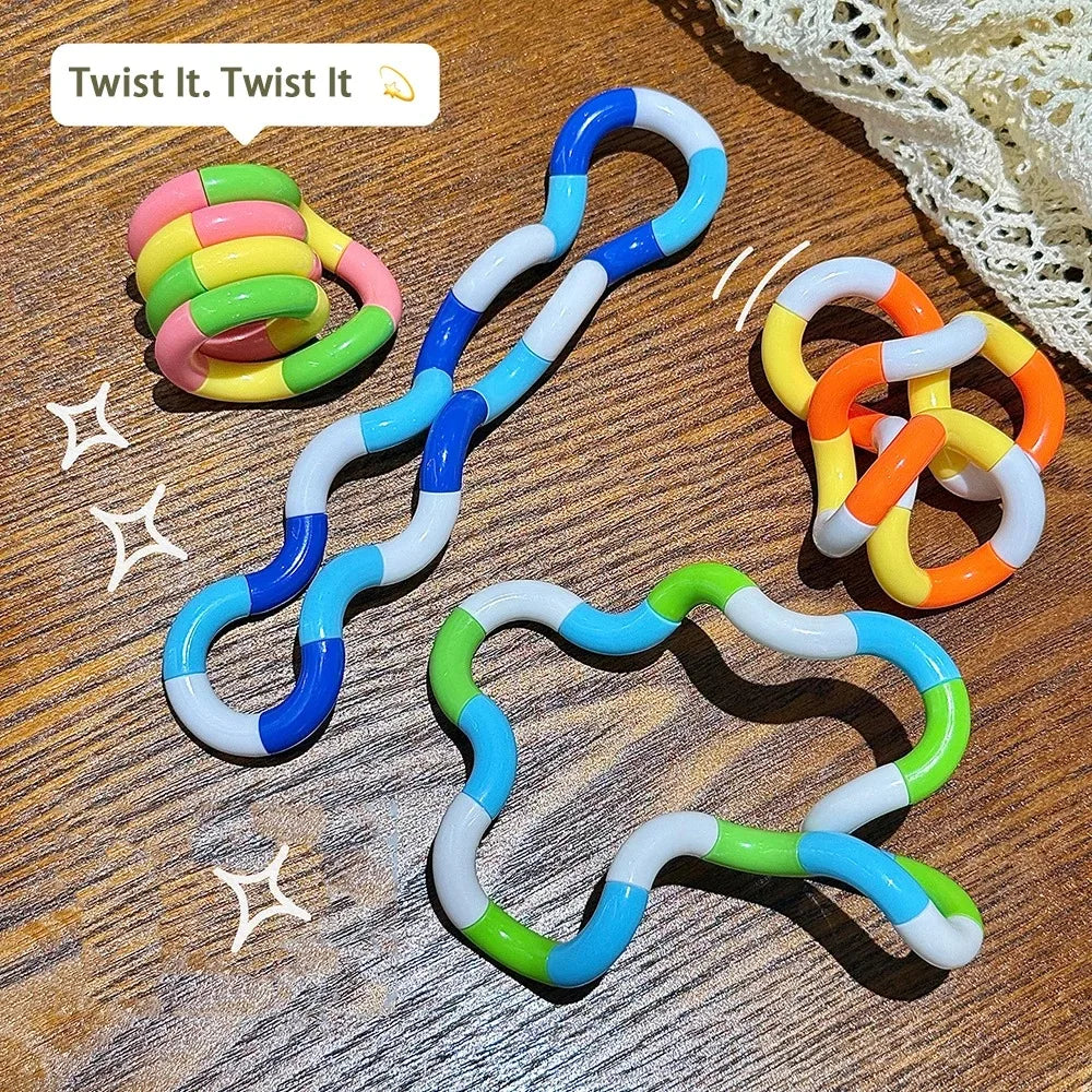 טבעת טוויסט בצבעי הקשת – פידג׳ט מתפתל, זוג – תמונה 4