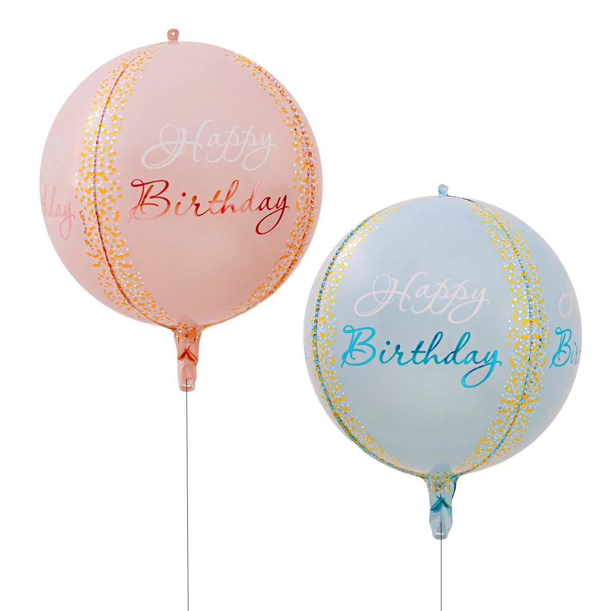 10 בלוני מיילר עגולים "Happy Birthday" – או סוכריות וכדורי 4D – תמונה 10