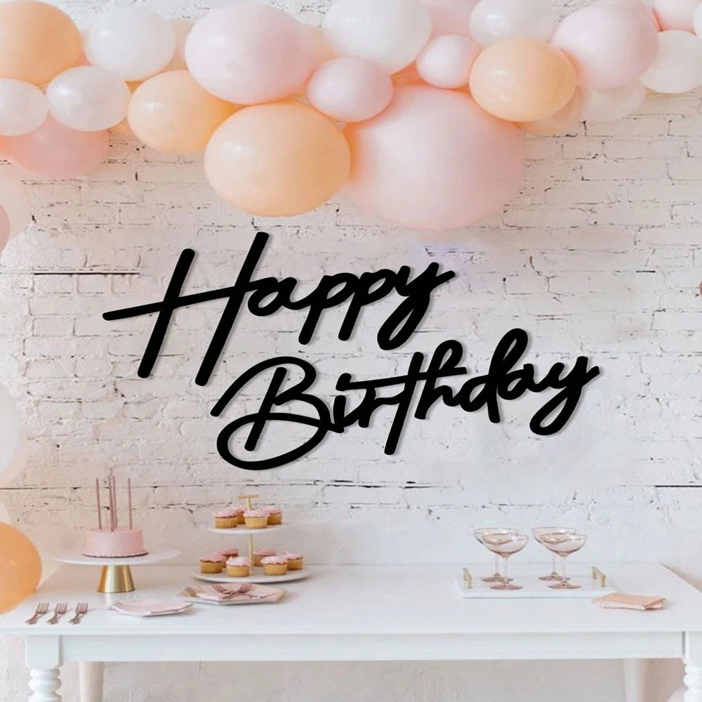 שלט "Happy Birthday" בכתב יד מלבד – 7 צבעים – תמונה 11