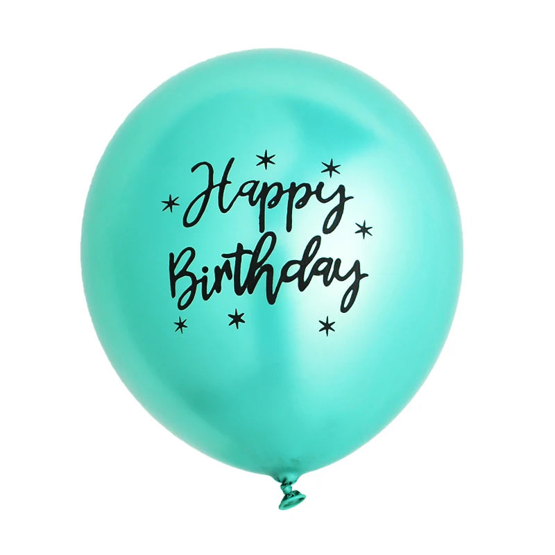 בלוני כרום עם הדפס "Happy Birthday" – 7 צבעים, 10 עד 30 – תמונה 5