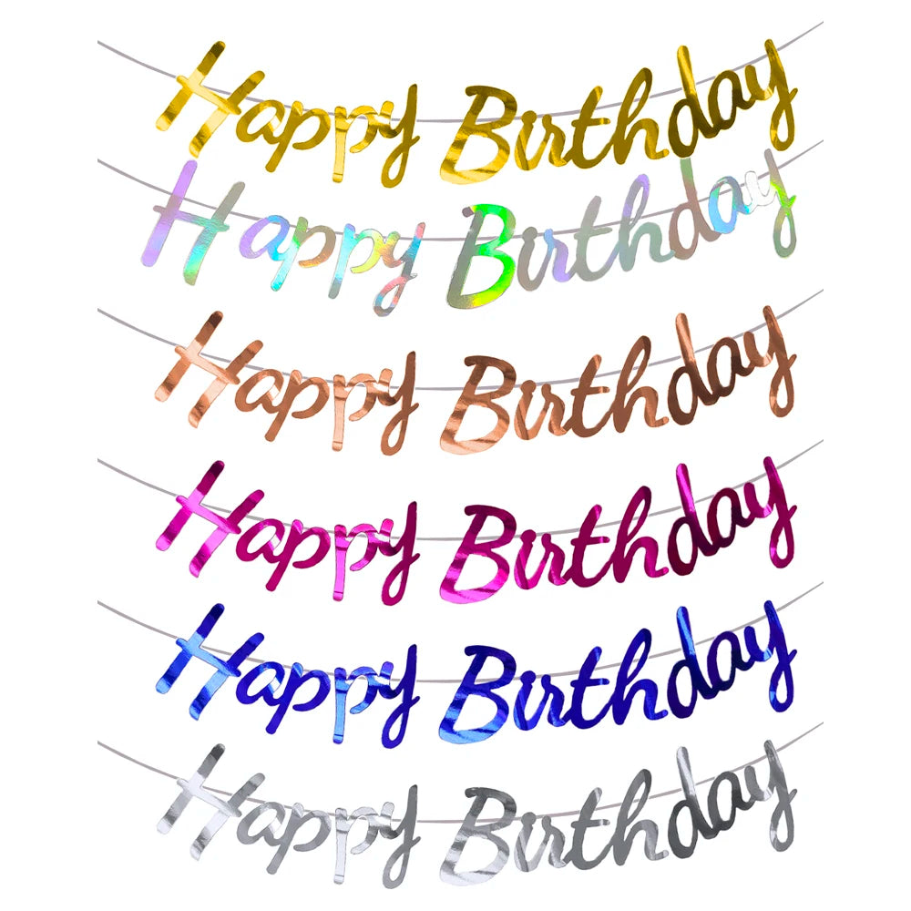 שרשרת דגלוני "Happy Birthday" – עשרות עיצובים – תמונה 4
