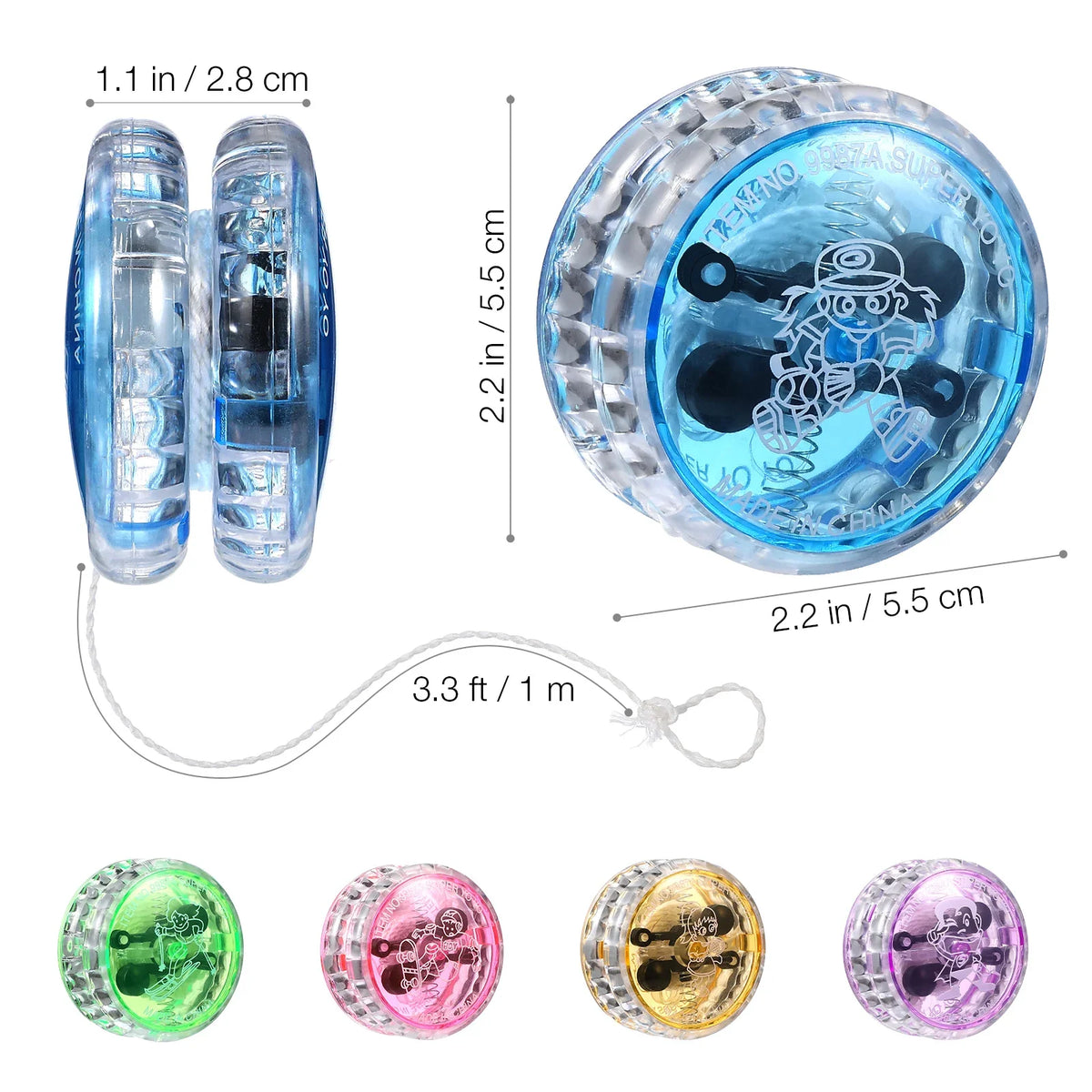יו-יו מאיר LED – 3 או 10 יחידות – תמונה 4