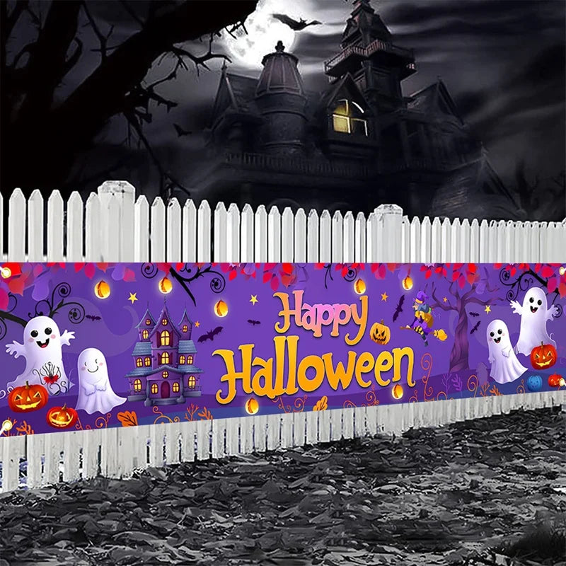 באנר בד "Happy Halloween" לגדר ולקיר – 200 ס״מ, דגמים לבחירה – תמונה 4