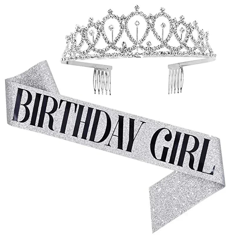 כתר יהלומים וסרט "Birthday Girl" או "Birthday Queen" לחוגגת – תמונה 8